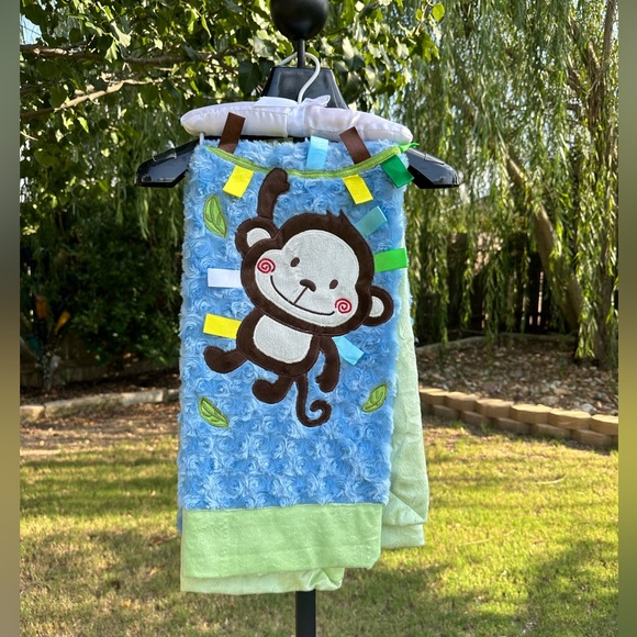 babe luxe Other - Silly Monkey Baby Blanket by Babe Luxe- NWOT